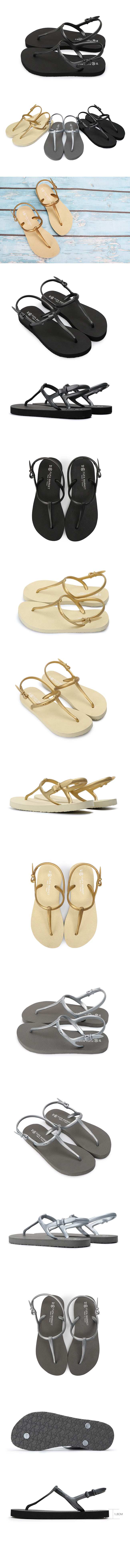 【富發牌】簡約時尚輕量防水涼鞋-黑/灰/金1PD11